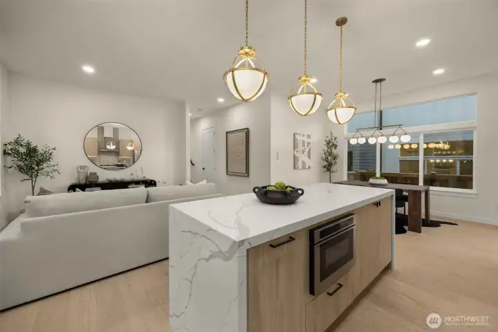 Large windows bring in lots of natural lighting throughout.