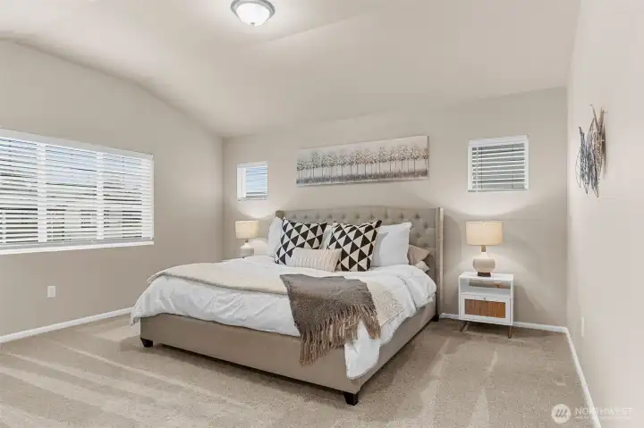 The primary bedroom.