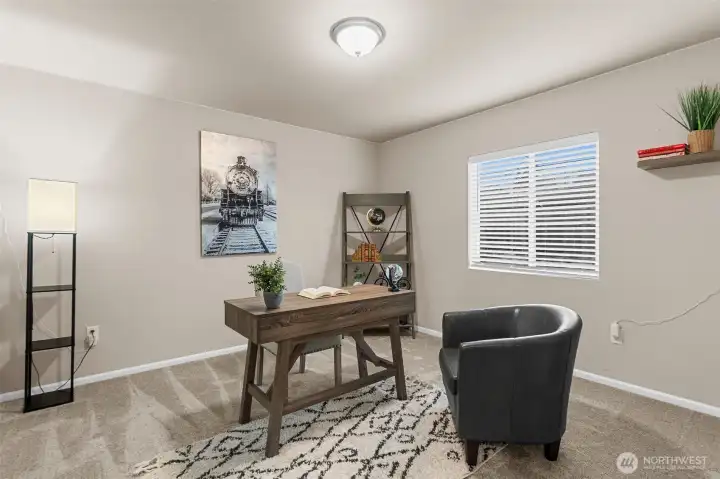 Bedroom # 3 staged as an office.