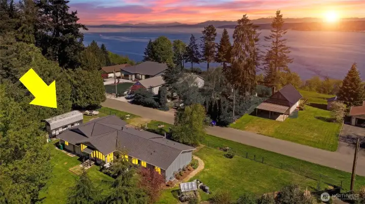 Immaculate Camano Island property with views and beach rights