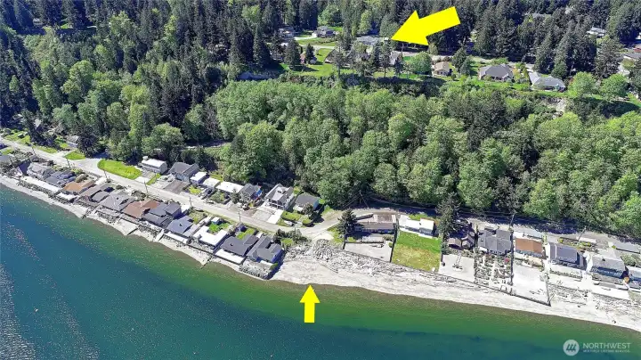 Beach access just below