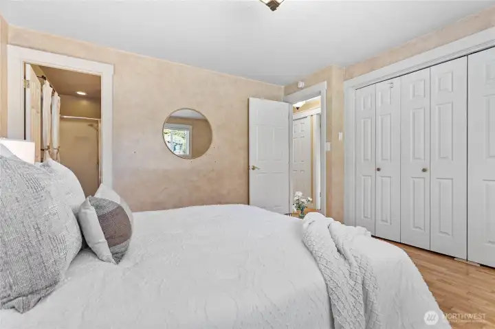 Primary bedroom has it all - en suite and large closets
