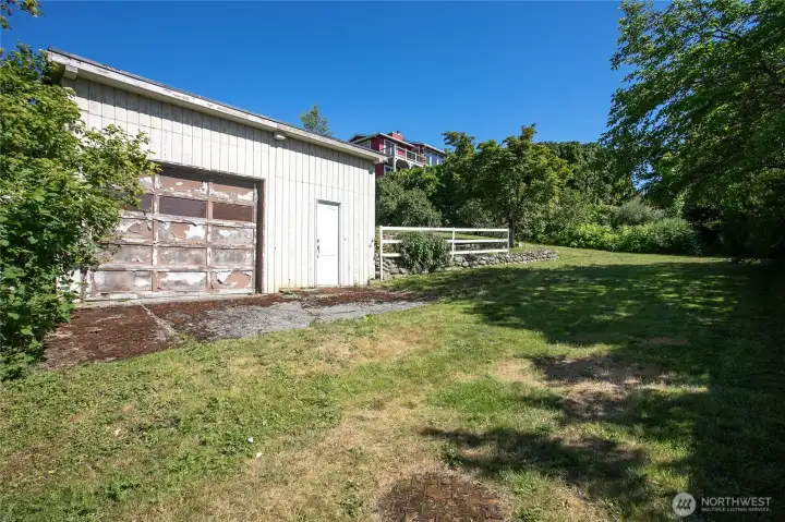 Detached garage and shop