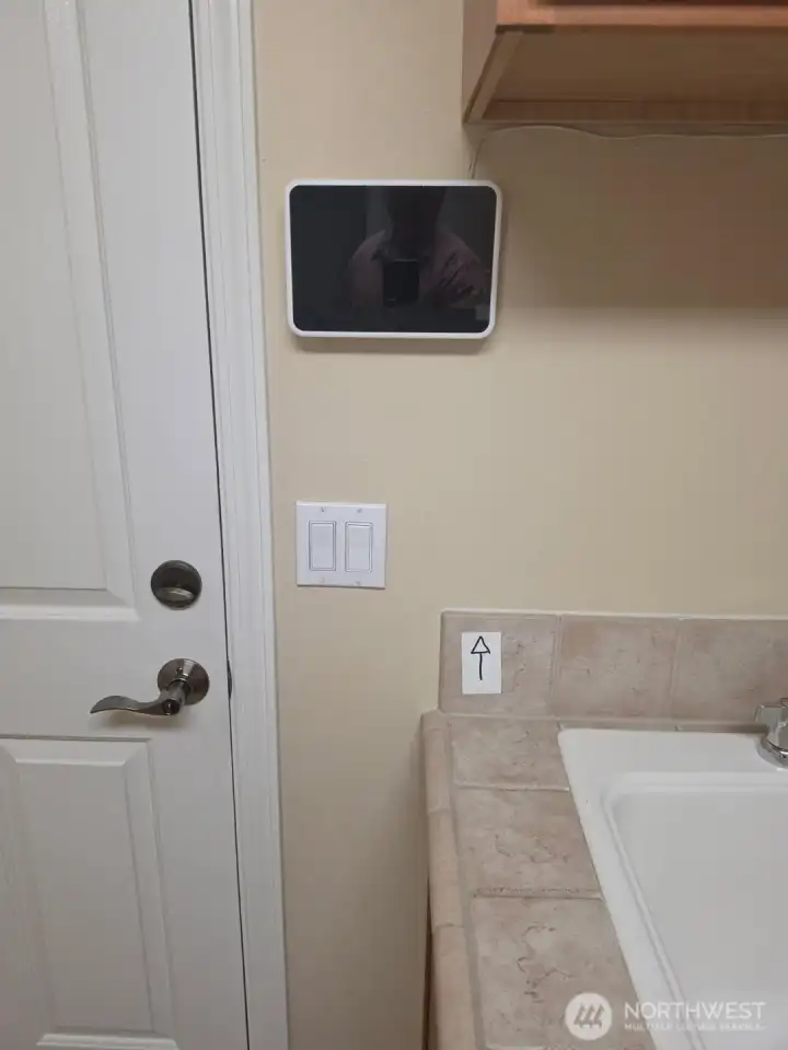 Alarm Pad in the Laundry Room