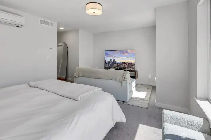 Spacious primary bedroom