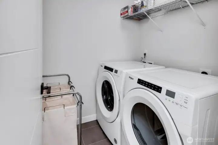 Laundry room on upper bedroom level