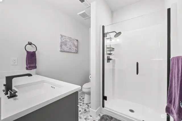 3/4 bath off of rec room