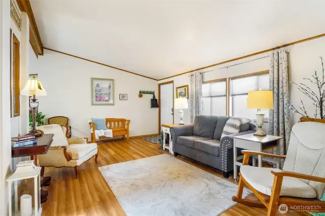 Front entryway and living room.