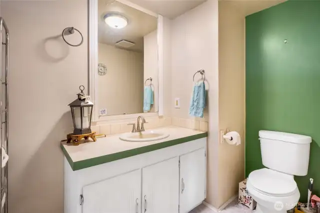 Primary bathroom. This is very roomy!