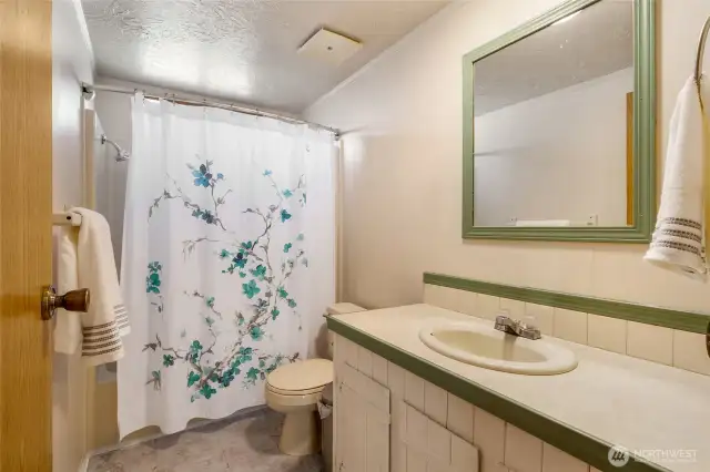 Main bathroom between the 2nd and 3rd bedrooms.  This also has a tub/shower combination.