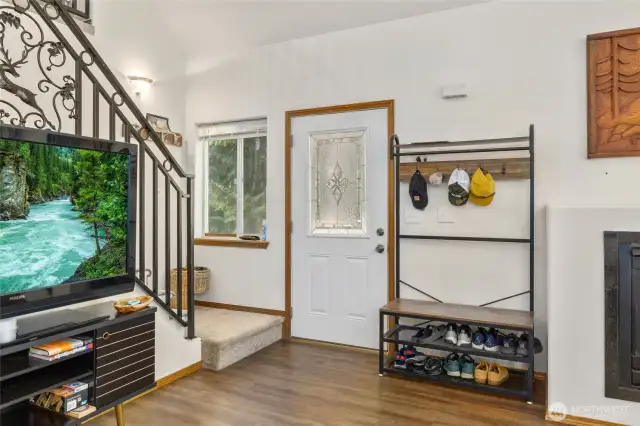 Upon entering the house, you could venture straight up to the loft space.