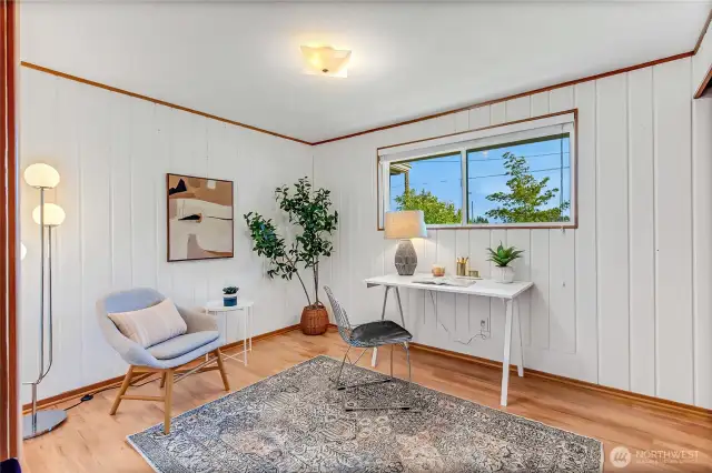 First of three bedrooms