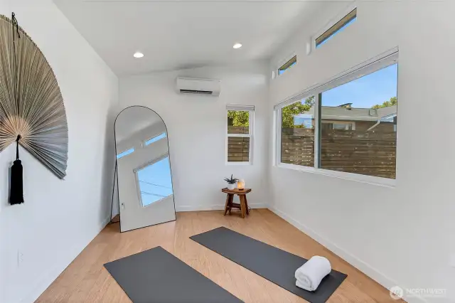 Office is 160 sq ft. We used to have a large desk, filing system, and queen bed in this room for guests.