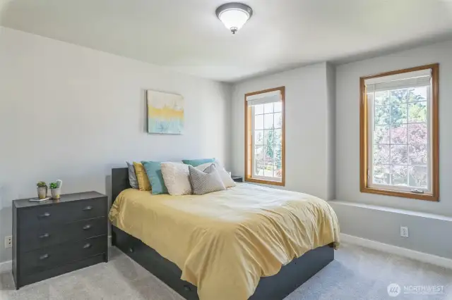 One of three guest rooms on the upper floor.  Great size!