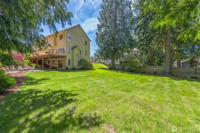 New houses just don't offer this kind of yard, with all the landscaping and sprinkler system already included.
