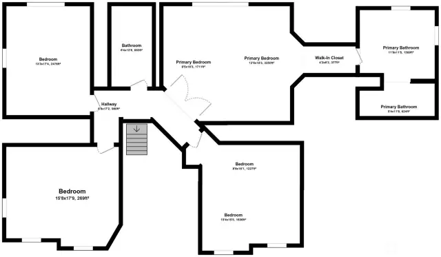 Upper level floor plan