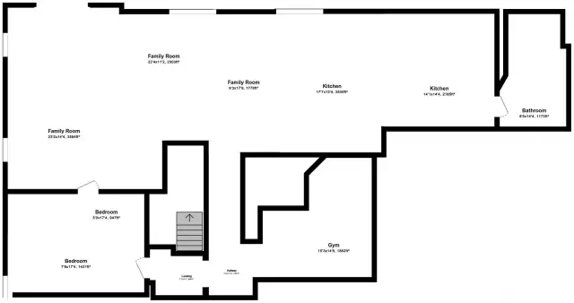 Lower level floor plan