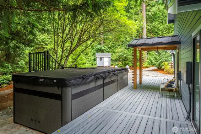 Master H2X swim spa with hot tub.