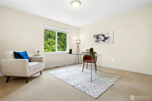 2nd Bedroom on the upper floor can be used as the office too