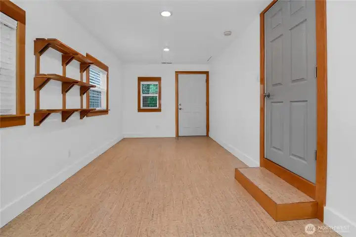 Garage was converted into living space. Great flex room!