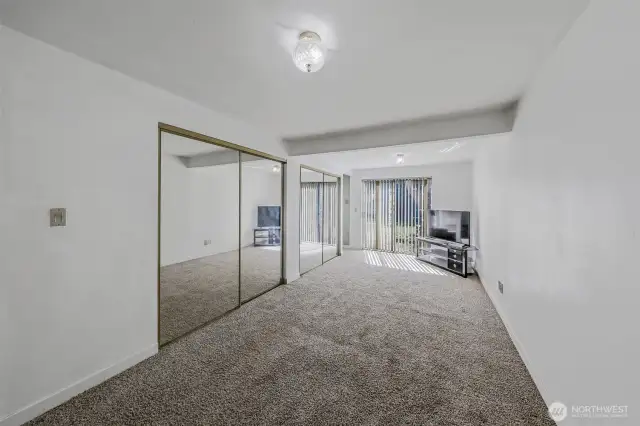 Master Bedroom with a slide door to the backyard