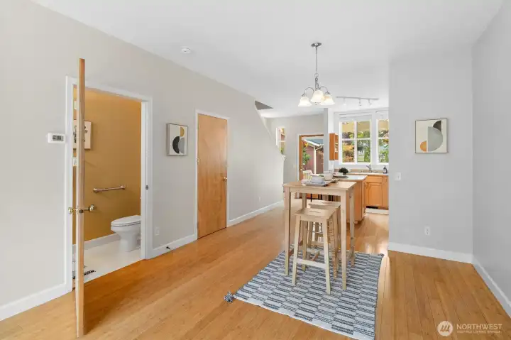 Dining area and 1/2 bath