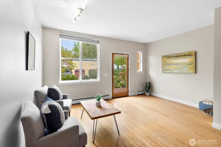 Living room to back door