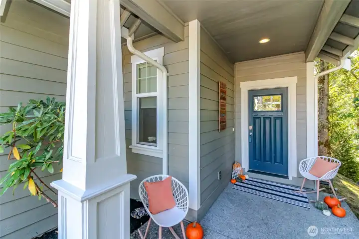 Exterior entryway with Greenbelt views of your sideyard.