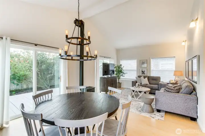 Down the hall is a large and gracious living space full of light.  It's southern exposure is amazing!