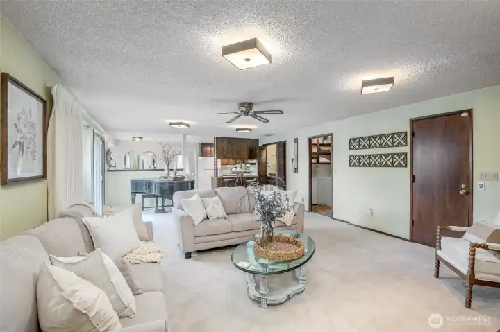 Oversized family room.