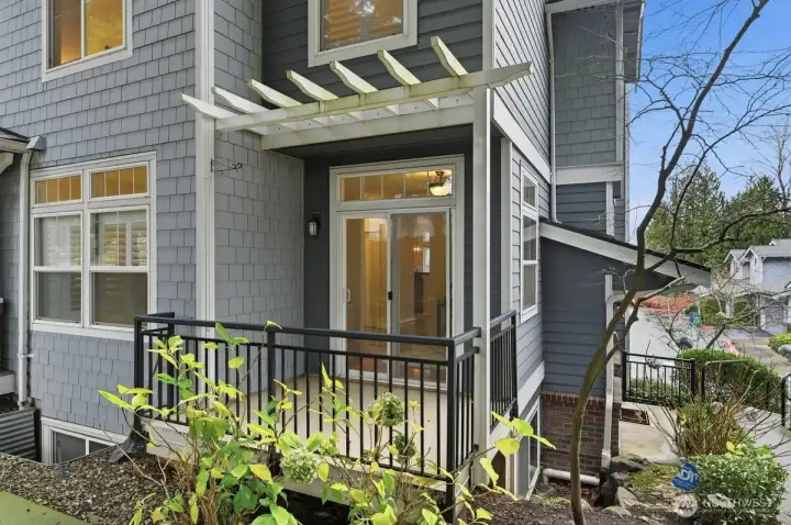 View from outside, looking onto 2nd patio