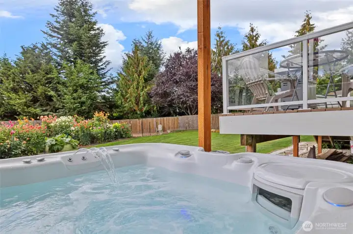 Salt water hot tub stays!