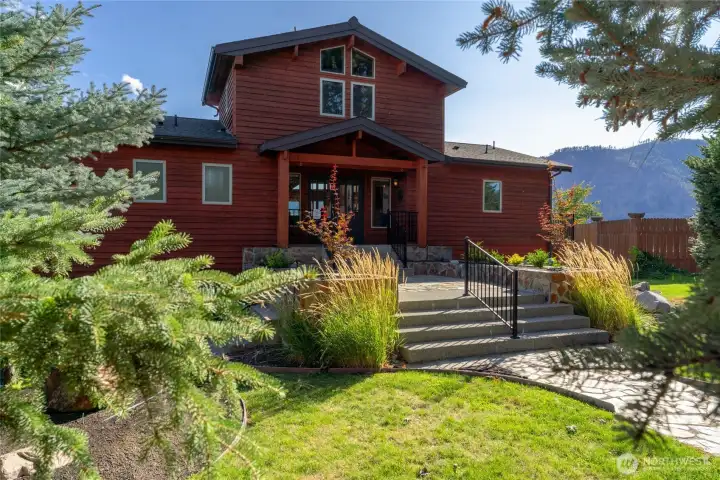 Daytime view of front door and entryway.