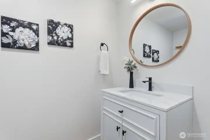 Beautiful 1/2 bath on main level