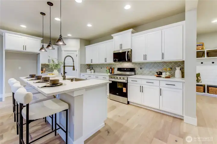 Kitchen photos of completed 2368 on Lot 8