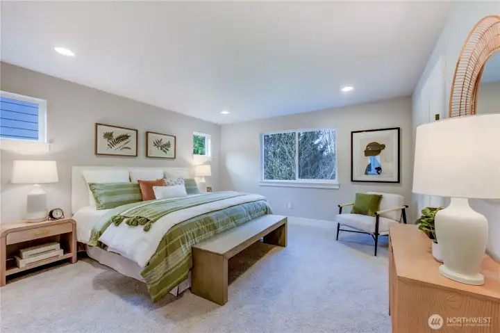 Primary Bedroom photos of completed 2368 on Lot 8