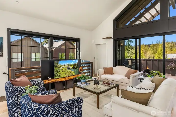 Looking toward the window wall