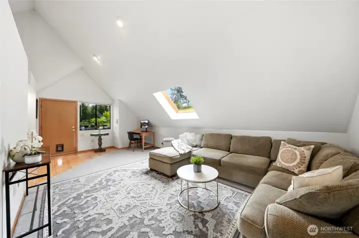 The main living area of the 520sf DADU / apartment / studio.