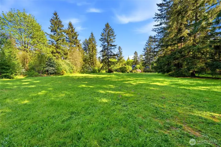 This is the view from the back of the property to the house. Barn and horses? Sport court? Swimming Pool? Enjoy it as it sits? This property has so much potential.