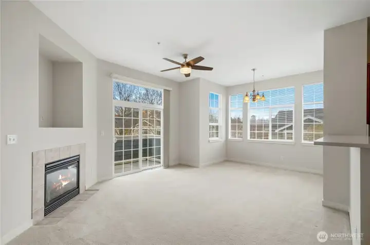 Open concept living/dining room.