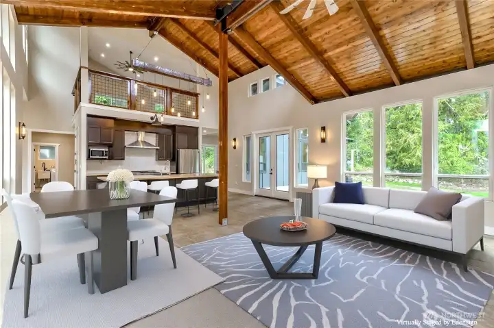 Windows all around provides tons of natural light