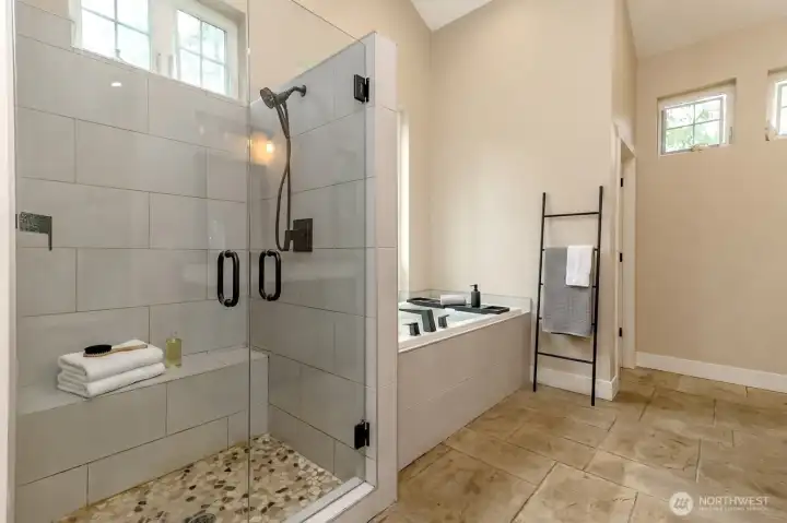 Huge walk-in shower