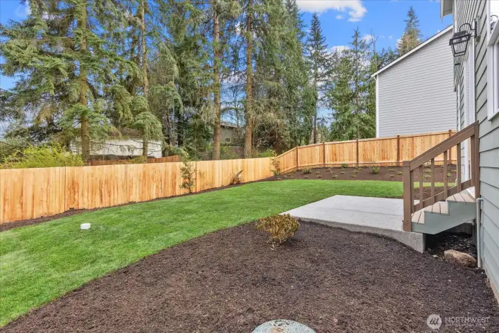 Fully Fenced Backyard