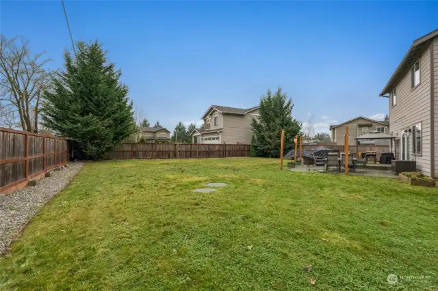 Large fully fenced back yard.