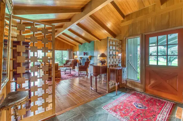 The foyer is designed to welcome you into this incredible home.