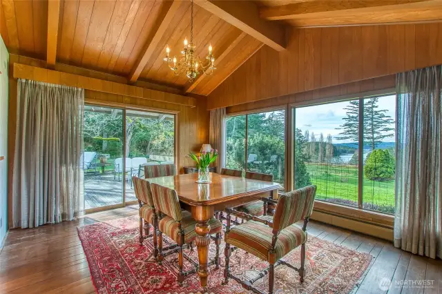 The Dining room has spectacular views of Pole Pass.