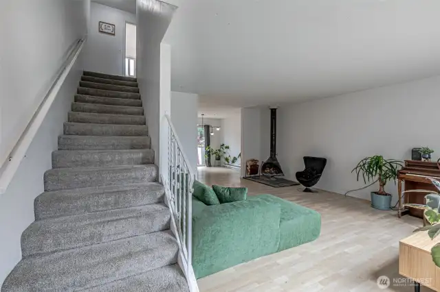 Entryway opens nicely into the large living room.