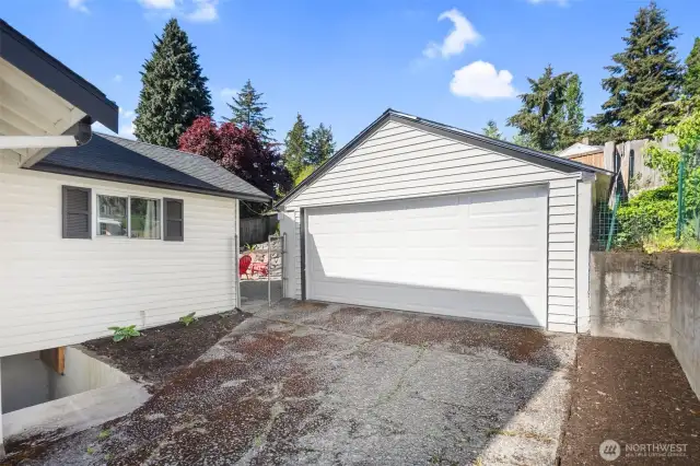 Two car detached garage