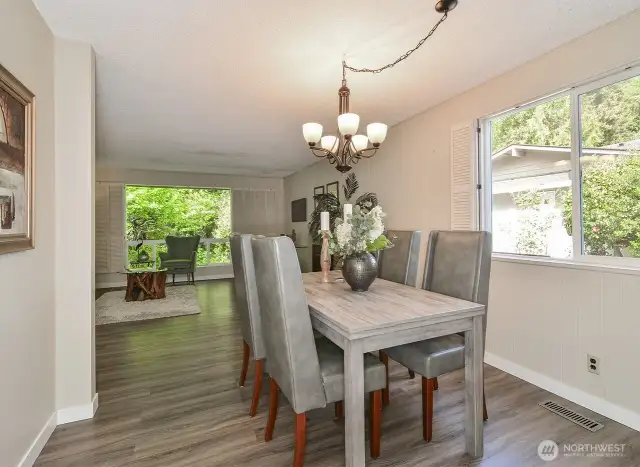 Formal dining room space.