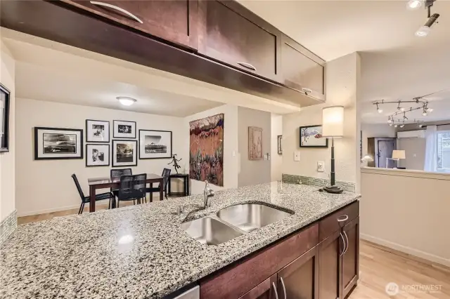 Open concept to dining and living room